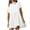 White, variant on Women's Pullover Sweatshirt Dress Short Sleeve Loose Flowy Pleated Summer Mini Dress