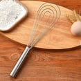 thumbnail image 3 of 10" Flat Whisk, Handheld Steel Wire Whisk Perfect for Whisking, Flat Roux Whisk, Gravy Stirring, BPA Free, Dishwasher Safe, 3 of 9