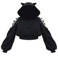 thumbnail image 3 of EIMELI Women Hoodies Y2K Gothic Punk Harajuku Drawstring Top Sweatshirts, 3 of 6