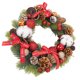 thumbnail image 2 of Corona de Navidad con bolas de algodón de piñas, corona de piñas de Navidad con corona de piñas de Navidad con bolas de algodón, guirnalda de piñas de Navidad artificial, diseño exquisito Jadeshay A, 2 of 8