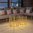 thumbnail image 7 of Outdoor Modern End Tables, Side Table Built-in Solar Lights Set of 2 for Patio, Porch, Garden, 7 of 7