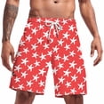 thumbnail image 1 of Men's Summer Casual Swim Trunks American Flag Beach Shorts, 1 of 4