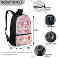 thumbnail image 2 of Yuyamidu Axoltol Backpack and Lunchbox for Girls 4th Grade/5th Grade Large Capacity School Bag for Kids 8-10 with Lunch Bag Pencil Box Pink Strawberry Book Bag Set with Lunch Tote, 3 in 1, 2 of 7