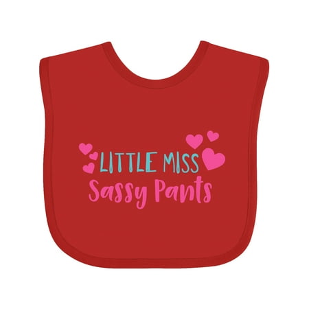 

Inktastic Little Miss Sassy Pants Sassy Sassy Girl Hearts Gift Baby Girl Bib