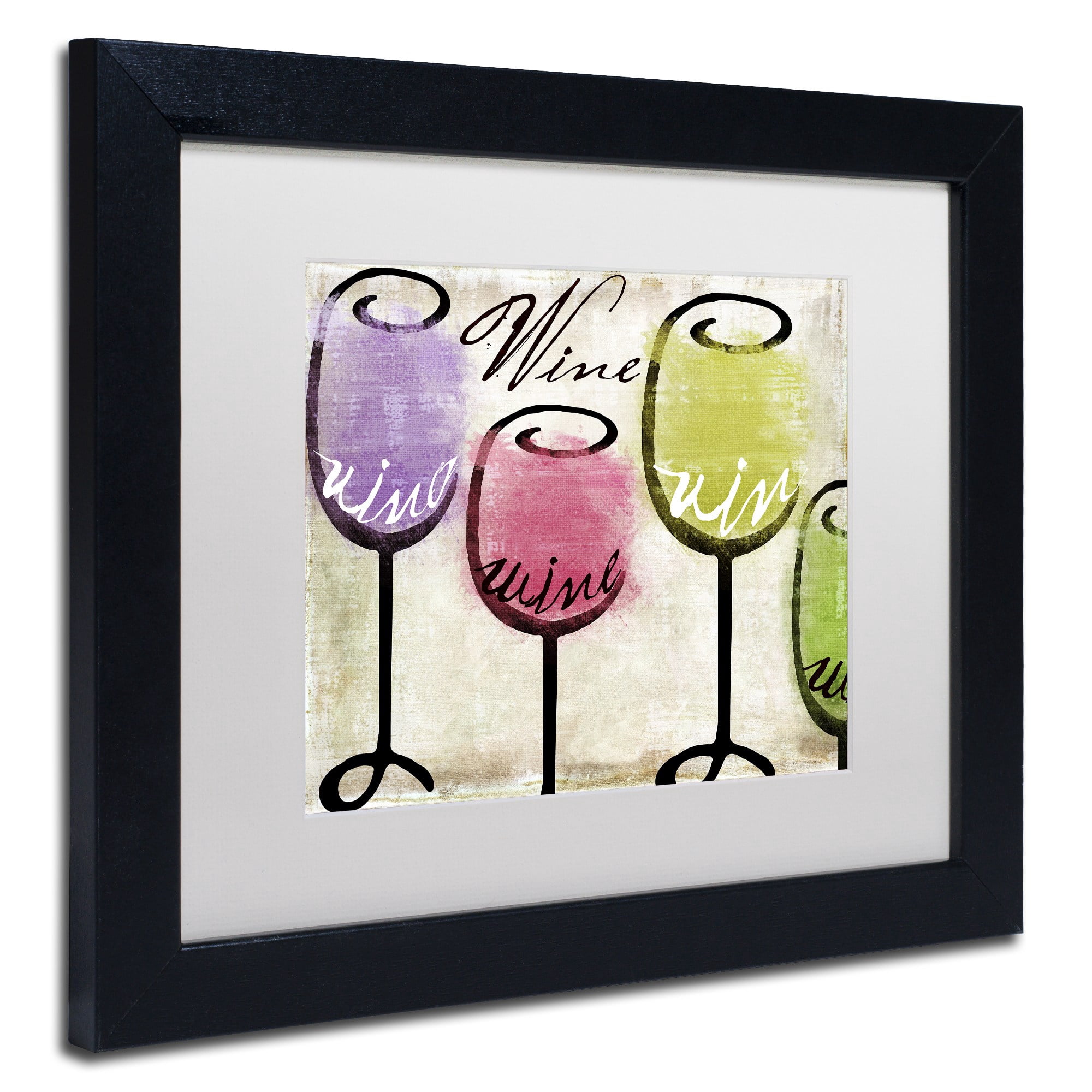 Trademark Fine Art "Wine Tasting III" Canvas Art by Color Bakery White Matte, Black Frame
