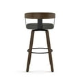 thumbnail image 4 of Amisco Cohen 30 in. Swivel Bar Stool - Charcoal Grey Polyester / Brown Wood, 4 of 10