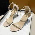 thumbnail image 7 of RUIYANQI Women's High Heel Sandals Ankle Strap Open Toe Shoes Minimalist Design Elegant Party Footwear Stylish Stiletto Heels Khaki Women Sandal, 7 of 7