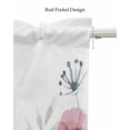 thumbnail image 5 of Vintage Floral Linen Curtain Valance for Bedroom/Bathroom/Kitchen/Office/Living/Dining Room Windows,Botanical Flower Watercolor Leaves Rod Pocket Topper Drapes Decorative Cafe Drapery Panel 54x18, 5 of 6