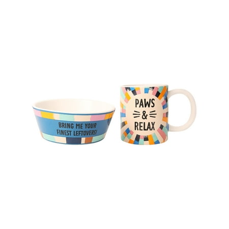 Connections from Hallmark Women's Ceramic Mug and Bowl Set for Dogs, 2 Piece Set