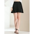 thumbnail image 5 of Allegra K Women's Wrap Skater Skirt Casual Satin Mini Skirts, 5 of 6