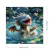 thumbnail image 2 of Kit de pintura por números sobre lienzo, arte al óleo artesanal, dragón salpicando agua, 40x40cm, 2 of 9