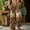 Khaki B, variant on Mens Harem Pants Patchwork Elastic Waist Drawstring Loose Boho Hippie Beach Casual Pants Multicolor Size XL