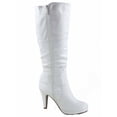 thumbnail image 2 of Win-45 Women's Fashion Knee High Round Toe Slouched High Heel Platform Boots, 2 of 3