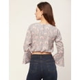 thumbnail image 4 of Moomaya Long Sleeves Round Neck Printed Top - Women's Casual Printed Top, 4 of 9
