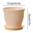 thumbnail image 2 of Plastic Flower Pot with Scalloped Rim for Indoor and Outdoor Plants, Suitable for Succulents and Green Plants, Home Decor Planter, 2 of 5