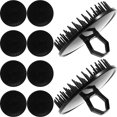 thumbnail image 3 of 10pcs Cuerpo plano Fuerador Masavoqueo de cuero cabelludo Campo de cuidado del cabello Cocina de lavado de cabello, 3 of 8