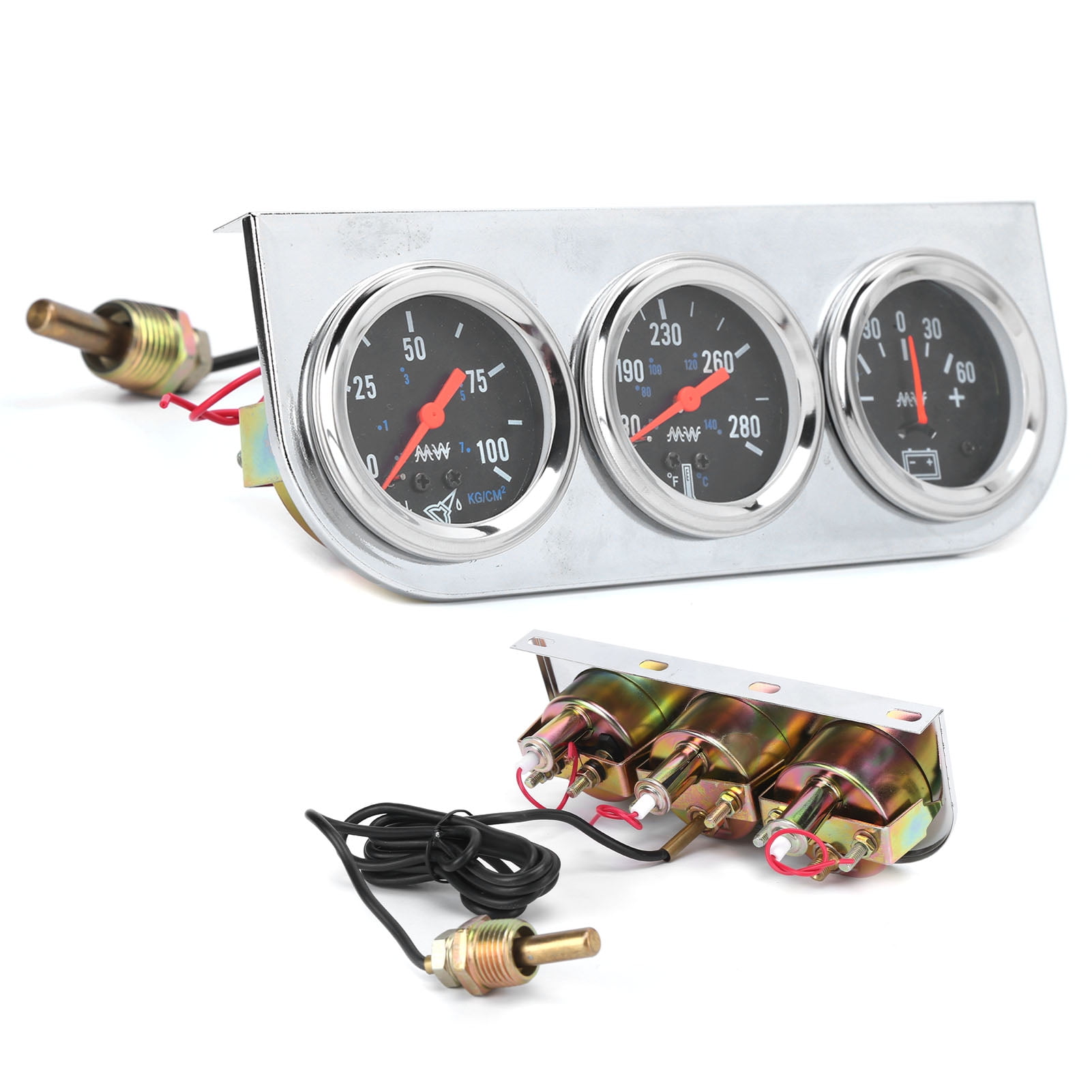 Kit De Jauge Triple, 3 En 1, Température De L'huile, De L'eau