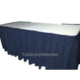 thumbnail image 2 of 14' Ft. POLYESTER PLEATED TABLE SET SKIRT skirting Trade show 24 colors Catering", (Color: Navy), 2 of 3