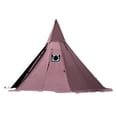 thumbnail image 5 of UNISTRENGH 4 Season Brown Waterproof Oxford Teepee Tent with Stove Jack Camp Pyramid Tent with Half Mesh, 5 of 7