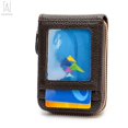 thumbnail image 5 of Gustave Women Men Leather Credit Card Holder RFID Blocking Spacious Zipper Card Wallet Small Purse with ID Window Pocket (Coffee), 5 of 10