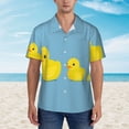 thumbnail image 4 of Lsque Cute Ducky pattern Hawaiian Shirt for Men, Unisex Summer Beach Casual Short Sleeve Button Down Shirts-Large, 4 of 9