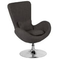 thumbnail image 2 of Flash Furniture Egg Series Dark Gray Fabric Side Reception Chair, 2 of 12