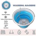 thumbnail image 3 of Portable Mini Washing Machine With Foldable Tub Compact Ultrasonic Turbine Washer Usb Powered Travel, 3 of 4