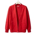 thumbnail image 5 of Otntypg Womens Lightweight Cropped Cardigans with Pockets Trendy Dressy Fall Long Sleeve Casual Soft Open Front Knit Cardigan Sweaters Tops with Pockets, 5 of 6