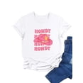 thumbnail image 3 of STARVNC Women Hat Graphic Letter Print Crew Neck Short Sleeve T-Shirt, 3 of 7