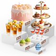 thumbnail image 1 of Juego de cajas cúbicas acrílicas Ngdiluxury de Buffet Risers, color blanco, 6 unidades, 1 of 7