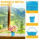 thumbnail image 2 of Uxcell Paquete de 3 Cubos de Metal Pequeños con Asa, 2.4 x 2 Pulgadas Cubos Mini de Hierro para Jardineras de Flores/Jardín [Lunares, Azul Profundo], 2 of 6