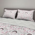 thumbnail image 2 of Unicorn Party Comforter & Sham Bedding Set, Theme Elements Unique Writing in Pink Tones Cartoon Style, 3 pcs Duvet Set Microfiber Filling Quilt, 5 Sizes, Multicolor, by Ambesonne, 2 of 4