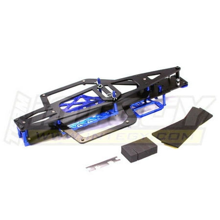 - Integy RC Toy Model Hop-ups T8097BLUE EVO-X Chassis Conversion Kit for Traxxas 1/10 Electric Slash 2WD