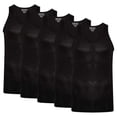 thumbnail image 1 of Keanu Mens Ribbed Cotton Blend Fitted Vest Top (Pack of 6), 1 of 4