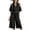 Black, variant on Stichou Women's Two Piece Short Sets Summer Lounge Sweatsuits Vacation Cold Shoulder Short Sleeve Outfits Travel Tracksuit White XL