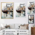 thumbnail image 4 of Designart "Harbor Townengland England Misty painting" England Floater Framed Wall Art Print, 4 of 7
