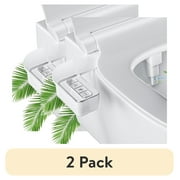 (2 pack) AZULLIA Non-Electric Bidet Toilet Seat Attachment with 3 Modes, Adjustable Pressure Controls PB02