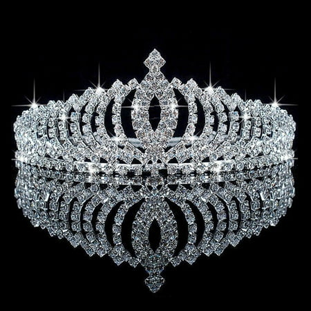 Princess Bride Veil - Meigar Wedding Bridal Princess Austrian Crystal Hair Accessory Tiara Crown Veil