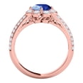 thumbnail image 4 of Aonejewelry 1.25 Ct. Halo Sapphire and Diamond Engagement Ring In 14k Solid Rose Gold, 4 of 4