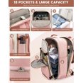 thumbnail image 4 of Large Travel Backpack for Women & Men, 40L Carry on Backpack for Airplanes, TSA Personal Item Travel Bag fits 17" Laptop, Waterproof Travel Essentials Airline Approved with 3 Packing Cubes, 4 of 5
