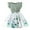 Army Green, variant on Girls Children Fly Sleeve Cartoon Prints Bowknot Dresses Clothes For Kids,Little Girls Size 6-7T,Pink