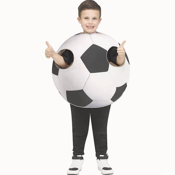 Fun World Kids' Sports Balls Soccer Ball Costume - Size One Size Fits Most - White