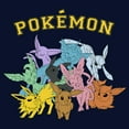 thumbnail image 2 of Men's Pokemon Eeveelutions Pull Over Hoodie Navy Blue Medium, 2 of 4
