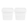 thumbnail image 1 of 2pcs Square Plastic Buckets With Lids Reusable Plastic Bucket 5L Plastic Small Bucket Storage Buckets Kitchen Accessories For Food Liquid, 1 of 5