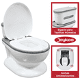 thumbnail image 3 of Bañito Entrenador para Niños Diseño Realista Asiento con Sistema Anti Salpicaduras Espacio para Toallitas Base Antideslizante - Gris, 3 of 7
