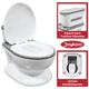 thumbnail image 3 of Bañito Entrenador para Niños Diseño Realista Asiento con Sistema Anti Salpicaduras Espacio para Toallitas Base Antideslizante - Gris, 3 of 7