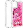 thumbnail image 3 of Compatible with iPhone 11 Case Liquid Glitter Cute Stylish Slim Silicone Quicksand Sparkle Shockproof Protective for Women Girls Case for iPhone 11 6.1 inch Cherry Blossoms YB, 3 of 12