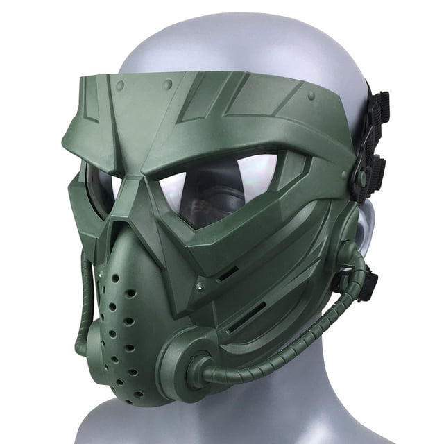 Máscara protectora táctica de cara completa para paintball, máscara protectora para alienígenas, equipo para fanáticos del ejército