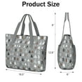 thumbnail image 3 of Tote Bag for Women - Gray Christmas Tree Pattern Shoulder Bag - Large Utility Work Duffle Bag with Zipper Handbag for Travel, Work, Sprots, 3 of 5