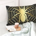 thumbnail image 4 of Kdxio Cotton Pillow Cases 16"x24" Pillowcases,Soft and Breathable Bedroom Pillow Cases-Gold Spider On The Web-No Pillow Core, 4 of 5
